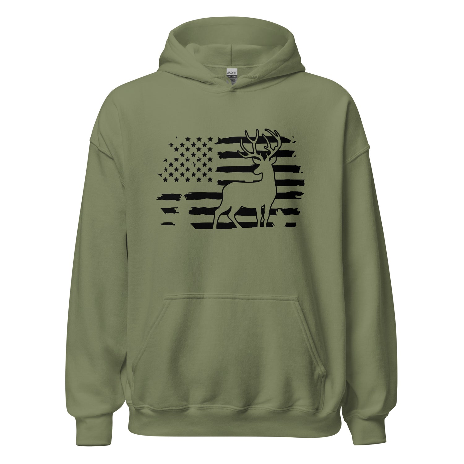 American Flag Deer Hoodie