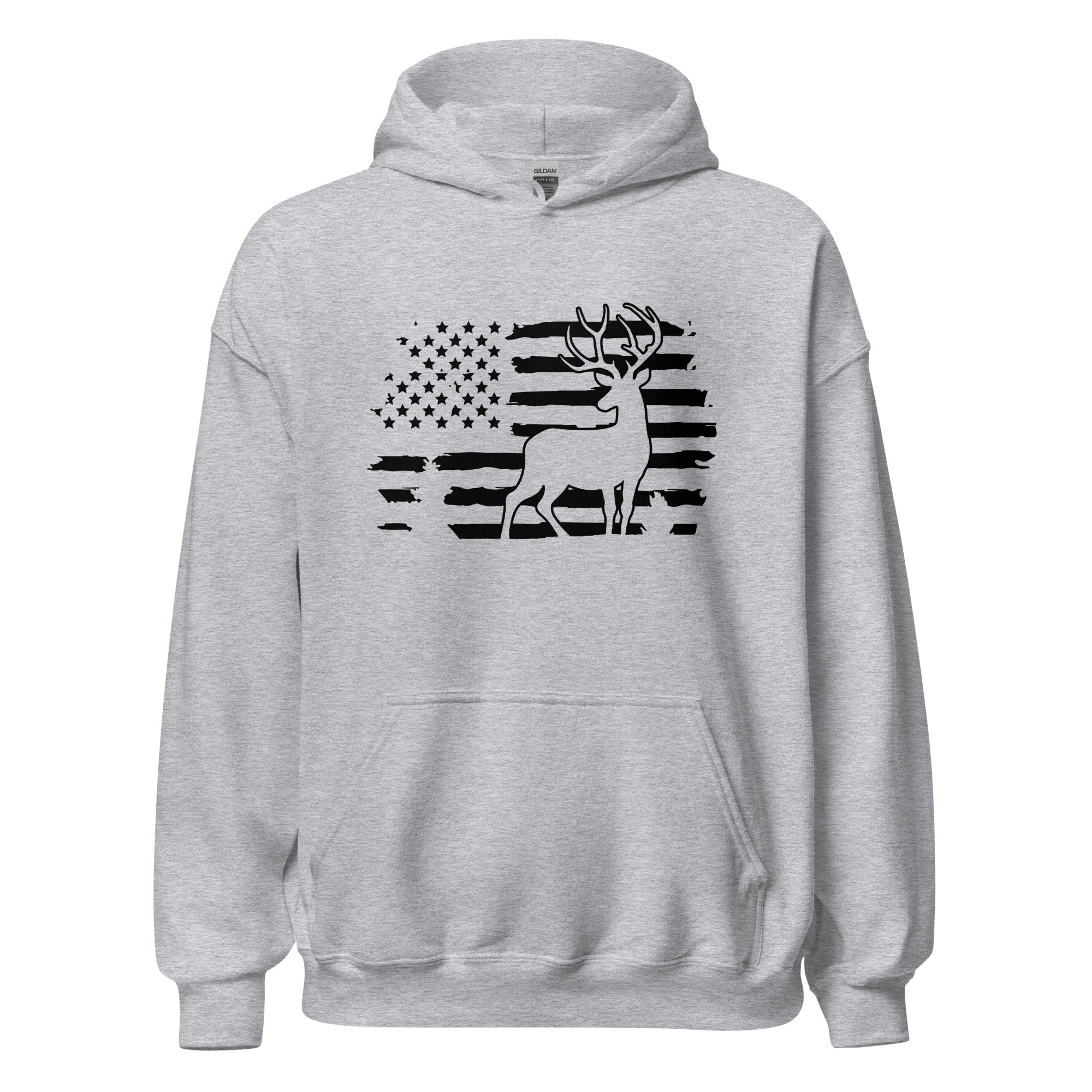 American Flag Deer Hoodie