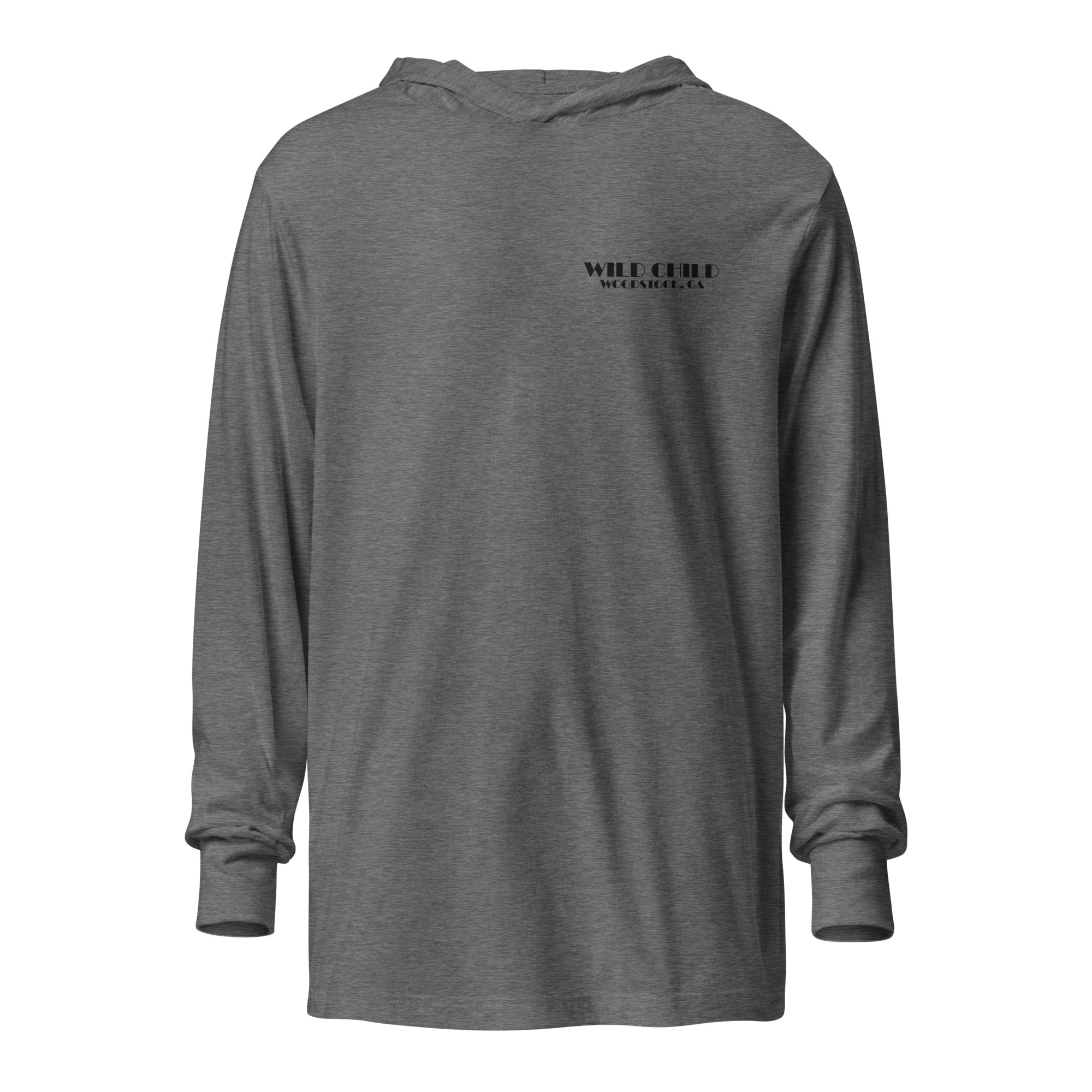 Custom Hooded Cotton Long Sleeve T-Shirt (100% Ring-Spun)