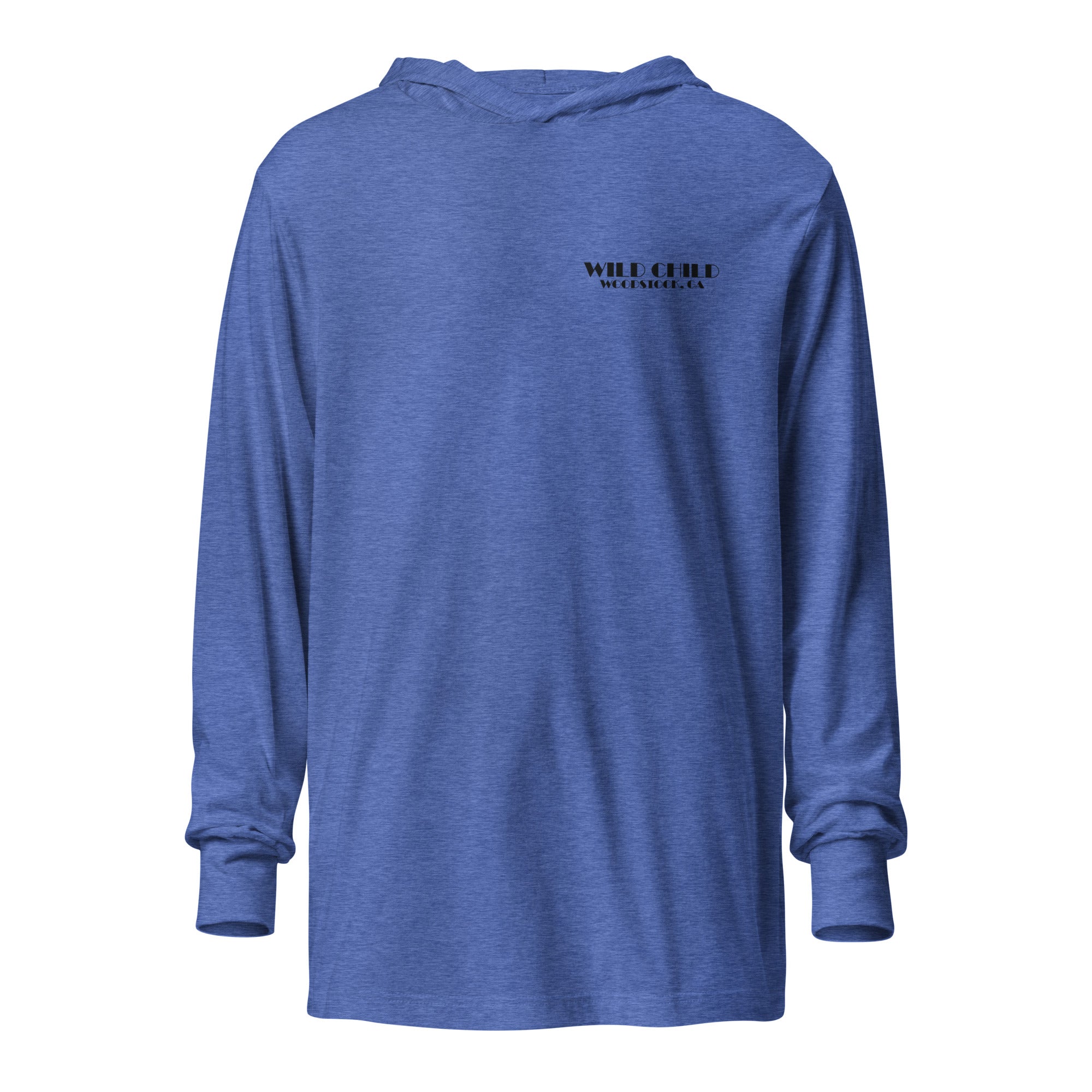 Custom Hooded Cotton Long Sleeve T-Shirt (100% Ring-Spun)