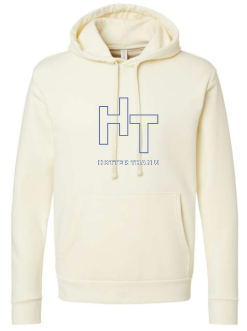 Dream 618 Embroidered Fleece Hoodie (Natural w/Slate Blue Logo)